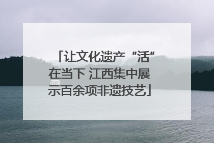 让文化遗产“活”在当下 江西集中展示百余项非遗技艺
