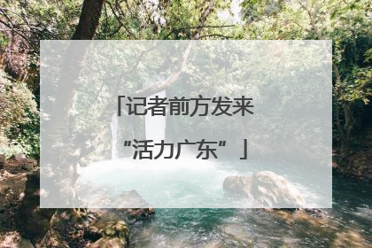 记者前方发来“活力广东”