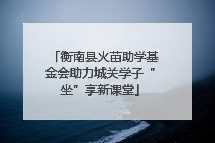 衡南县火苗助学基金会助力城关学子“坐”享新课堂