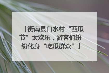 衡南县白水村“西瓜节”太欢乐，游客们纷纷化身“吃瓜群众”