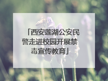 西安莲湖公安民警走进校园开展禁毒宣传教育