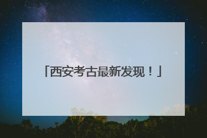 西安考古最新发现！