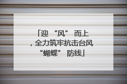 迎 “风” 而上，全力筑牢抗击台风 “蝴蝶” 防线