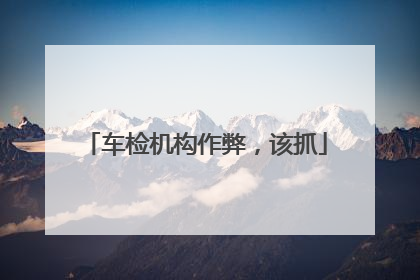 车检机构作弊，该抓