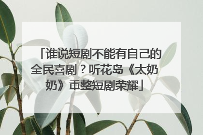 谁说短剧不能有自己的全民喜剧？听花岛《太奶奶》重整短剧荣耀