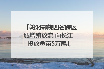 赣湘鄂皖四省跨区域增殖放流 向长江投放鱼苗5万尾