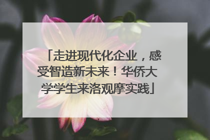 走进现代化企业，感受智造新未来！华侨大学学生来洛观摩实践