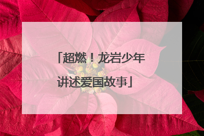 超燃！龙岩少年讲述爱国故事