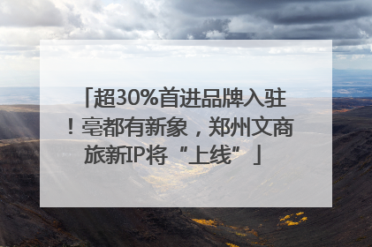 超30%首进品牌入驻！亳都有新象，郑州文商旅新IP将“上线”