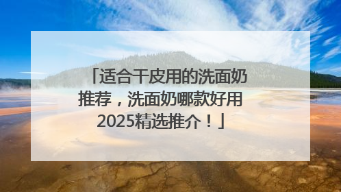 适合干皮用的洗面奶推荐，洗面奶哪款好用2025精选推介！