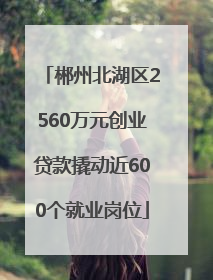 郴州北湖区2560万元创业贷款撬动近600个就业岗位
