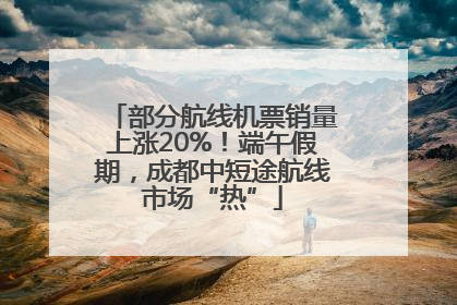 部分航线机票销量上涨20%！端午假期，成都中短途航线市场“热”