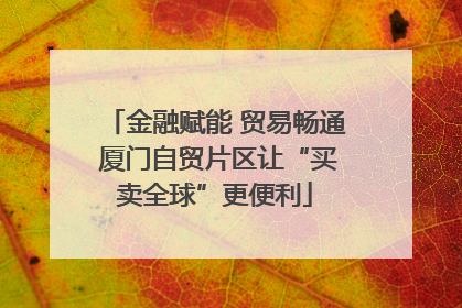 金融赋能 贸易畅通 厦门自贸片区让“买卖全球”更便利