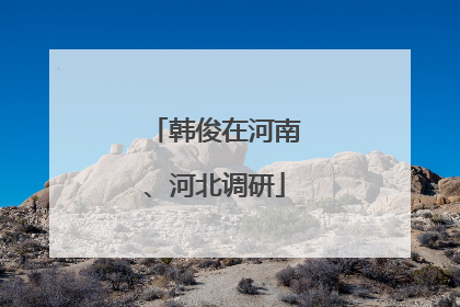 韩俊在河南、河北调研