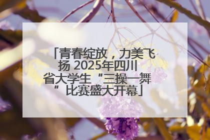 青春绽放，力美飞扬 2025年四川省大学生“三操一舞”比赛盛大开幕