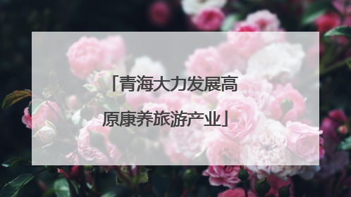 青海大力发展高原康养旅游产业