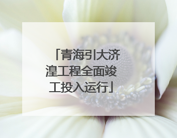青海引大济湟工程全面竣工投入运行