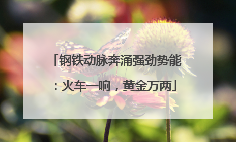 钢铁动脉奔涌强劲势能：火车一响，黄金万两