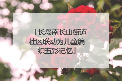 长岛南长山街道社区联动为儿童编织五彩记忆