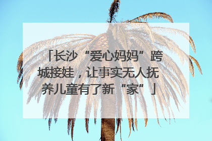 长沙“爱心妈妈”跨城接娃，让事实无人抚养儿童有了新“家”