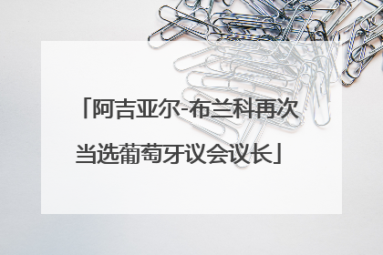 阿吉亚尔-布兰科再次当选葡萄牙议会议长