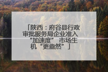 陕西：府谷县行政审批服务局企业准入“加速度” 市场生机“更盎然”