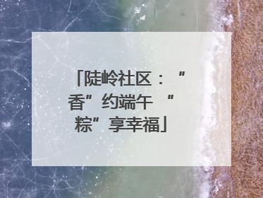 陡岭社区：“香”约端午 “粽”享幸福