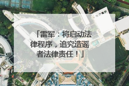 雷军：将启动法律程序，追究造谣者法律责任！