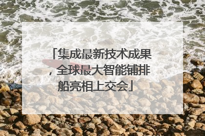 集成最新技术成果，全球最大智能铺排船亮相上交会