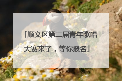 顺义区第二届青年歌唱大赛来了，等你报名