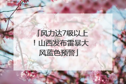 风力达7级以上！山西发布雷暴大风蓝色预警