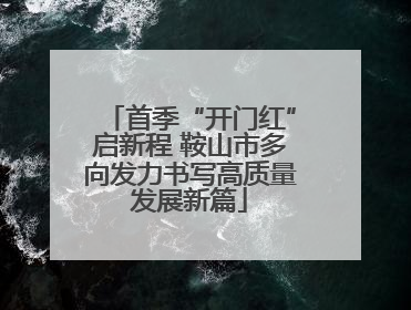 首季“开门红”启新程 鞍山市多向发力书写高质量发展新篇