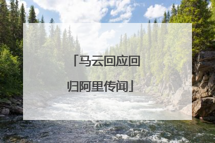 马云回应回归阿里传闻