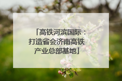 高铁河滨国际：打造省会济南高铁产业总部基地