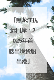 黑龙江抚远口岸：2025年首艘出境货船出港