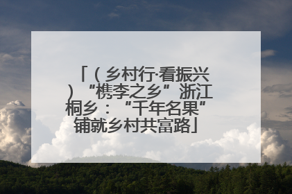 （乡村行·看振兴）“槜李之乡”浙江桐乡：“千年名果”铺就乡村共富路