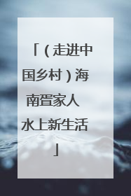 （走进中国乡村）海南疍家人 水上新生活