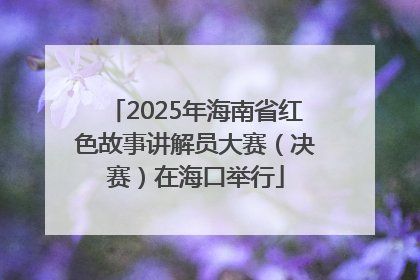 2025年海南省红色故事讲解员大赛（决赛）在海口举行