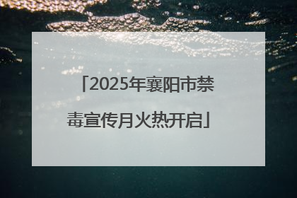 2025年襄阳市禁毒宣传月火热开启