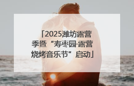 2025潍坊露营季暨“寿枣园·露营烧烤音乐节”启动