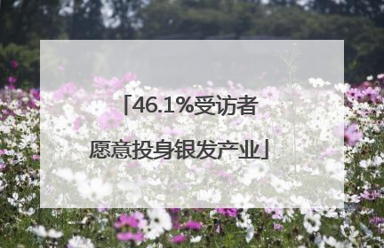 46.1%受访者愿意投身银发产业