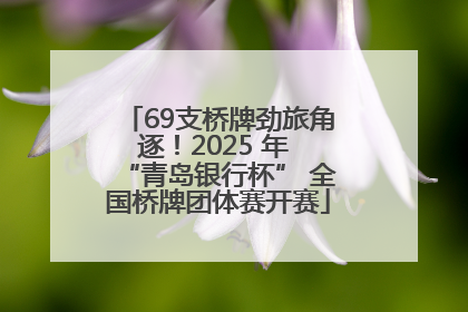 69支桥牌劲旅角逐！2025 年 “青岛银行杯” 全国桥牌团体赛开赛