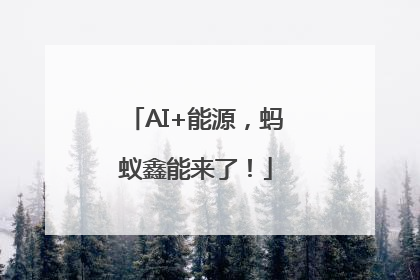AI+能源，蚂蚁鑫能来了！