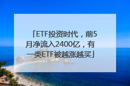 ETF投资时代，前5月净流入2400亿，有一类ETF被越涨越买